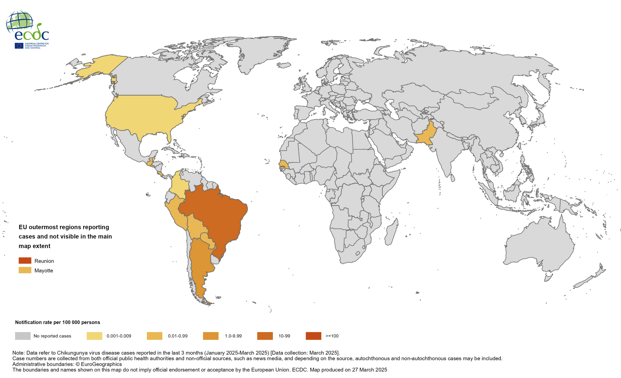 Chikungunya world map